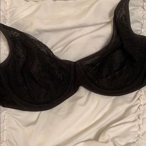 VS Black Sheer Lacey Unlined Bra